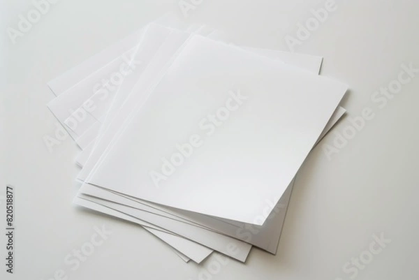 Fototapeta Paper Mockup on Isolated Background created with Generative AI