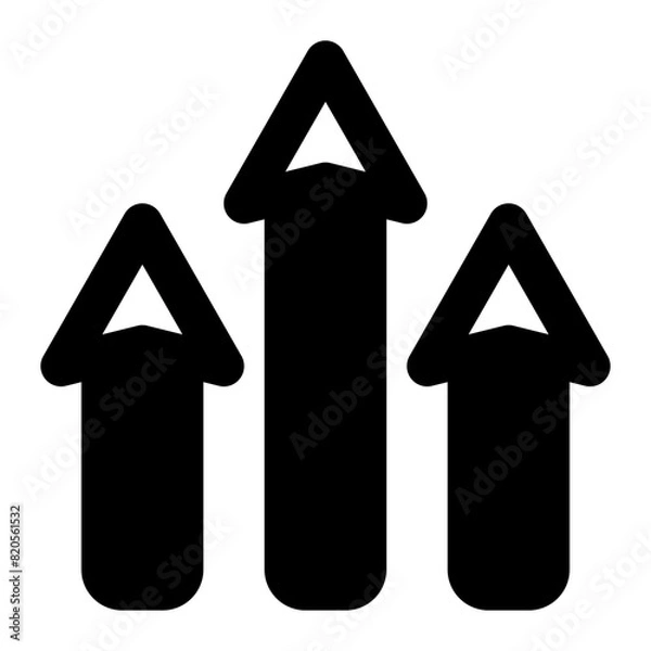 Fototapeta Boost Icon in Solid Style