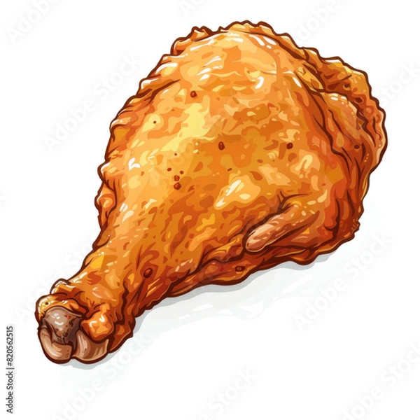 Obraz Deep Fried Chicken leg deep fried with golden brown color