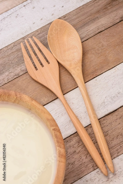 Obraz Yogurt with breakfast