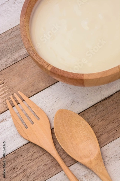 Obraz Yogurt with breakfast