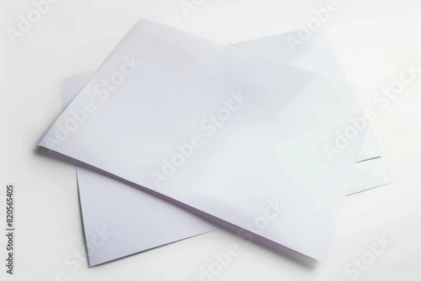 Obraz Paper Mockup on Isolated Background created with Generative AI