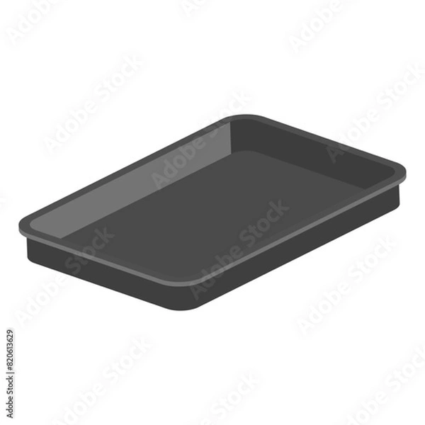 Fototapeta Baking sheet for oven vector cartoon illustration isolated on a white background.