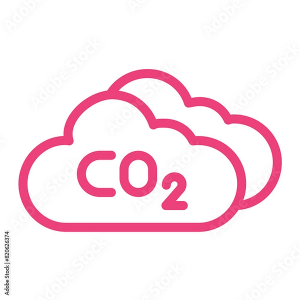 Fototapeta Carbon dioxide Vector Icon Design Illustration