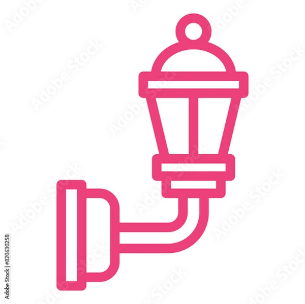 Fototapeta Wall Lamp Vector Icon Design Illustration