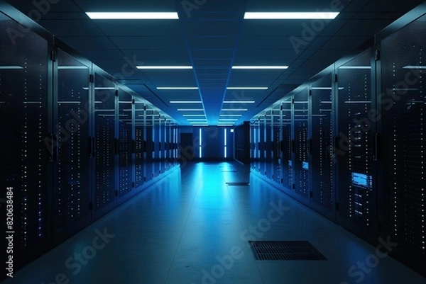 Fototapeta Abstract technology 3D illustration. Pattern, flyer, banner, graphic design