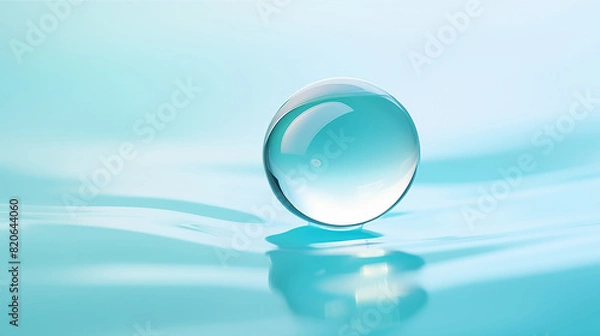 Fototapeta "抽象的なブルーの液体のクローズアップ"