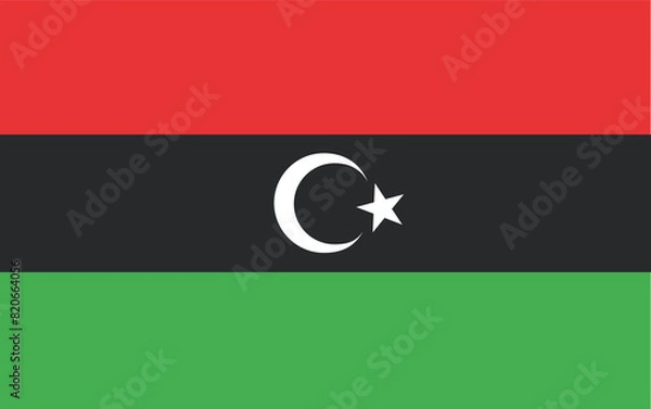 Obraz waving flag Libya 