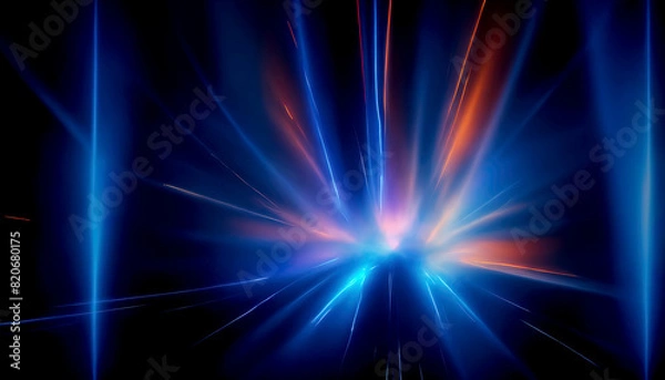 Fototapeta Beautiful blue abstract shimmering space background
