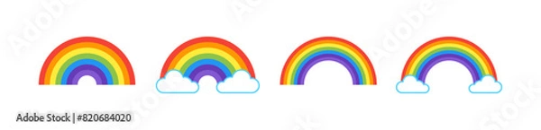 Fototapeta Rainbow icon set. Flat Style. Vector icons