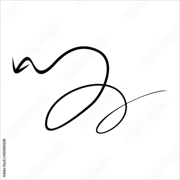 Fototapeta Modern Scrible Abstract Line Vector Element
