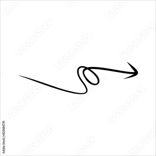 Obraz Modern Scrible Abstract Line Vector Element