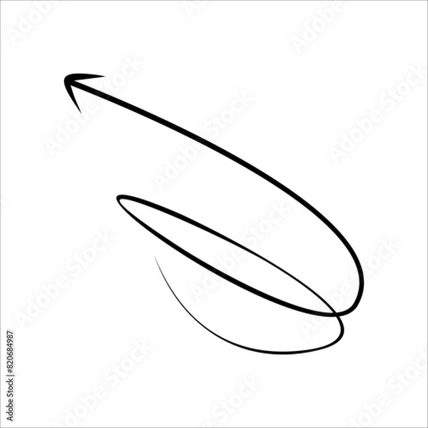 Obraz Modern Scrible Abstract Line Vector Element