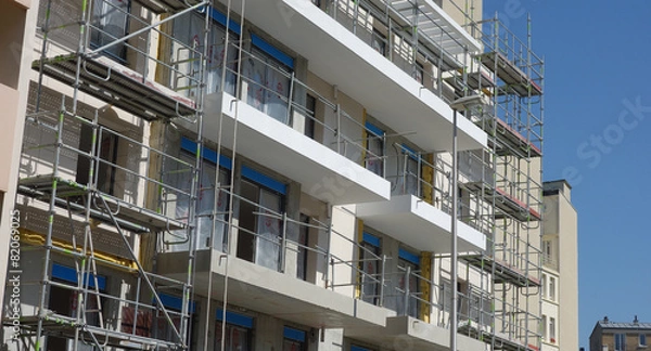 Fototapeta Un immeuble en construction