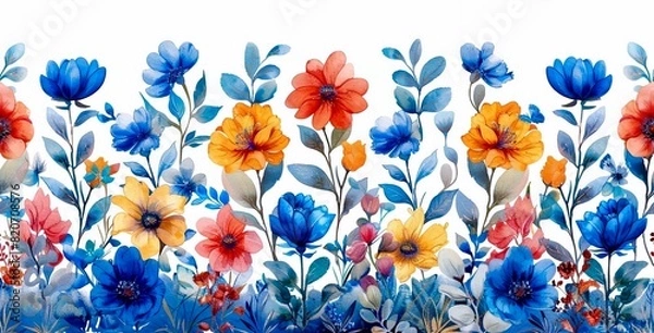 Obraz seamless pattern border, beaming color