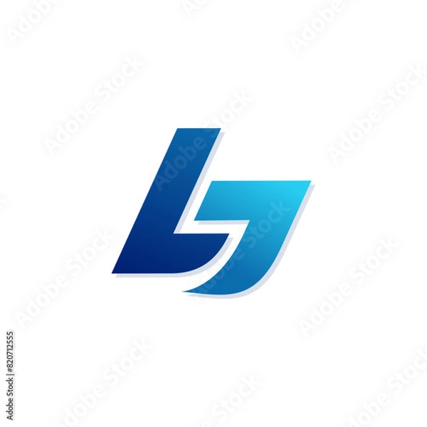 Fototapeta Letter B double arrow logo 