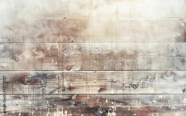 Obraz Chic texture background with distressed wood grain in natural tones, rustic theme, refined, Double exposure, cozy cabin backdrop