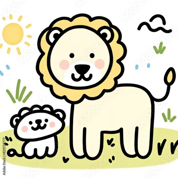 Fototapeta 사자사자