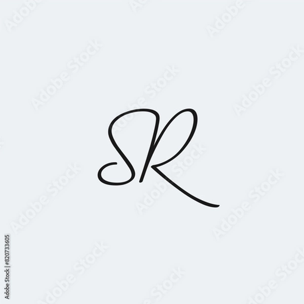 Fototapeta SR monogram logo signature style