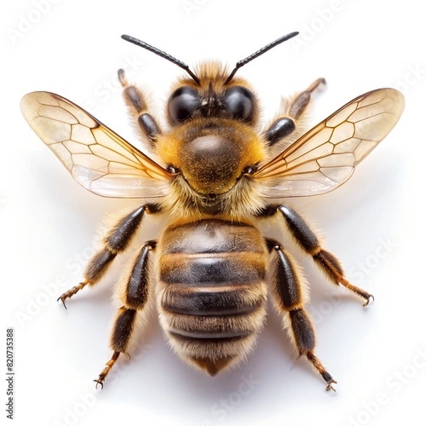 Fototapeta bee isolated on white background