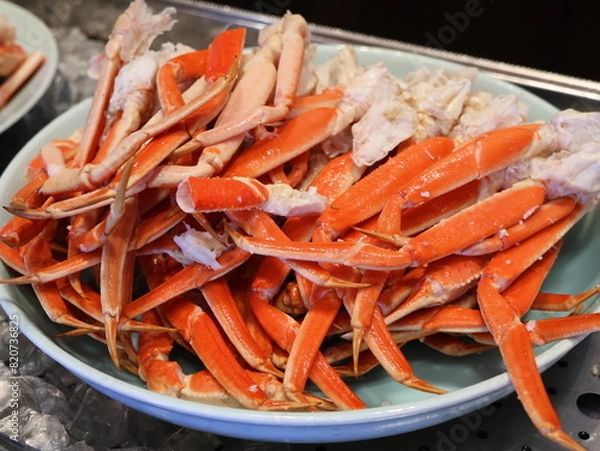 Obraz 山盛りのおいしそうなカニ