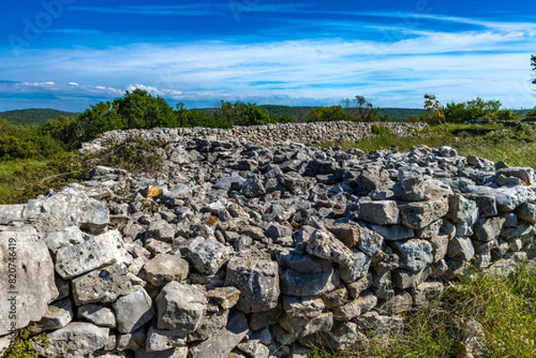 Fototapeta Monkodonja settlement from the Bronze Age, archaeological site of Rovinj