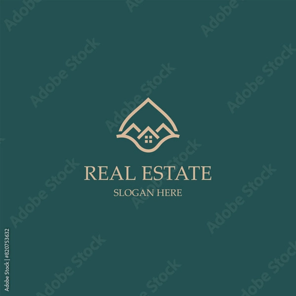 Fototapeta Real Estate Building Logo Design, vector logo template
