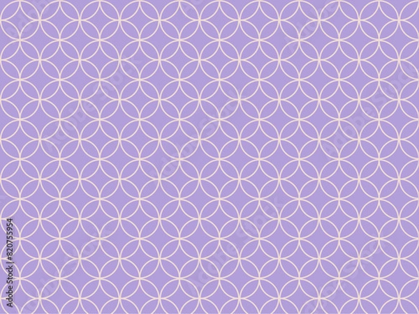Fototapeta 紫の七宝柄パターン