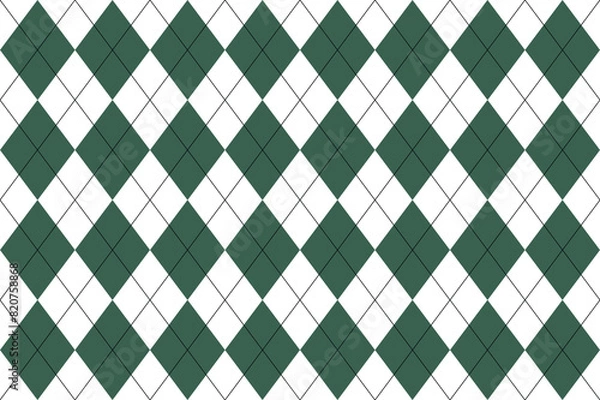 Obraz Argyle pattern. Seamless geometric background for fabric, textile, clothing, wrapping paper. Backdrop for party invite card