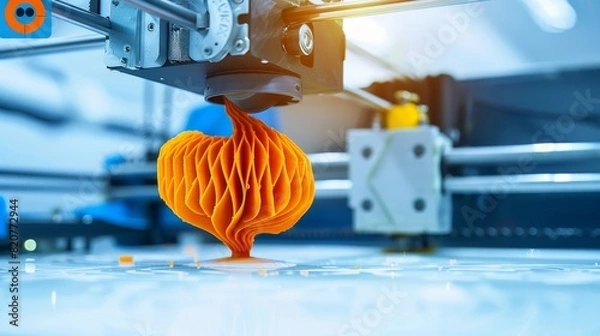 Fototapeta A 3D printer producing a bespoke item from innovative materials