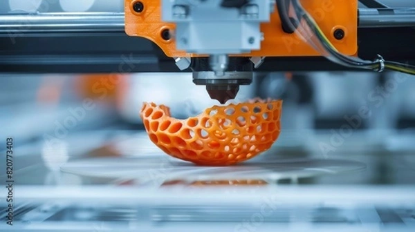 Fototapeta A 3D printer producing a bespoke item from innovative materials