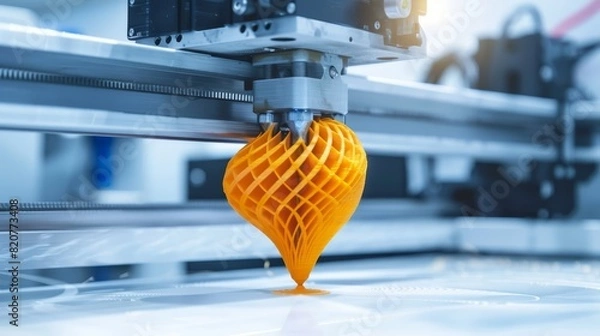 Fototapeta A 3D printer producing a bespoke item from innovative materials