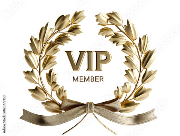 Obraz vip invitation word in golden wreath