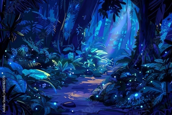 Obraz Jungle Night Lights background