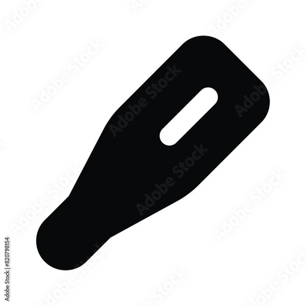 Fototapeta Thermometer in modern style, temperature measuring gauge