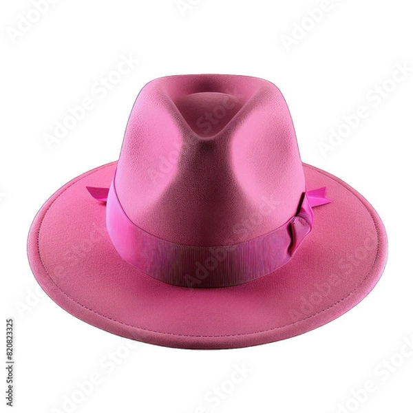 Obraz Pink hat isolated on white background