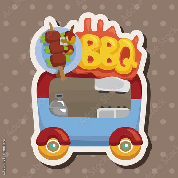 Fototapeta style dining car theme elements