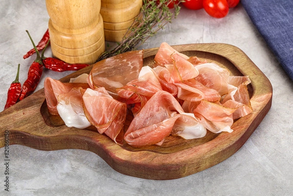 Fototapeta Spanish cured pork meat - Jamon