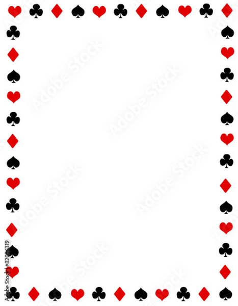 Fototapeta Poker frame / border