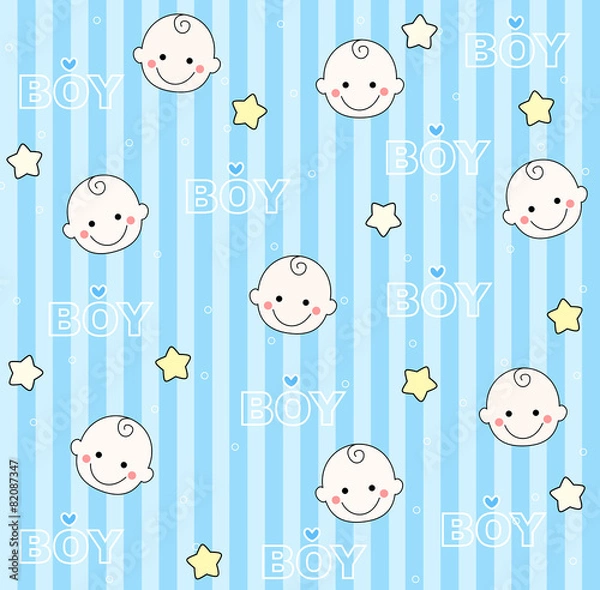 Obraz Baby boy seamless pattern
