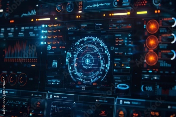 Fototapeta a transparent neon ghost of a digital ancestor - futuristic technology cyber background - digital ghost. Beautiful simple AI generated image in 4K, unique.