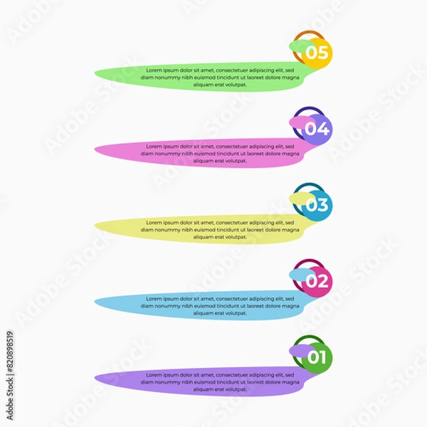 Fototapeta Infographics template for business presentation