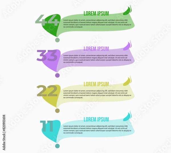 Fototapeta Vector Infographic design business template with icons