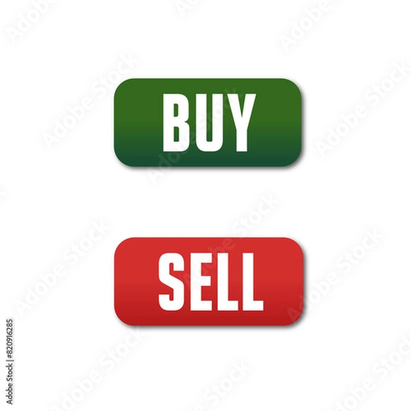 Fototapeta Buy and sell button 3d