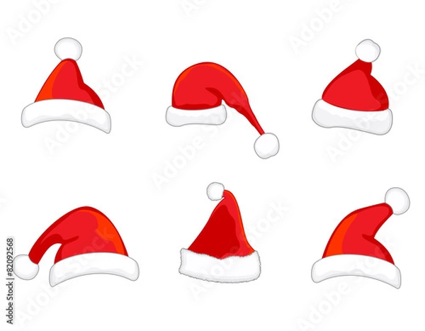 Fototapeta Santa hat isolated on white