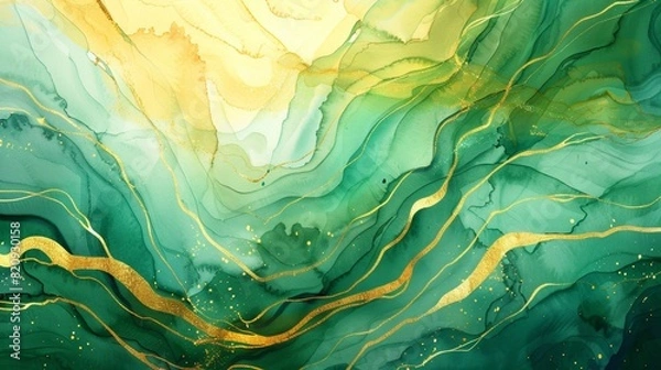 Obraz A vivid abstract artwork, random mix of bright pinks, oranges, and purples, with fine glowing gold lines creating a topographical map effect. Background is a chaotic liquid pattern, modern and