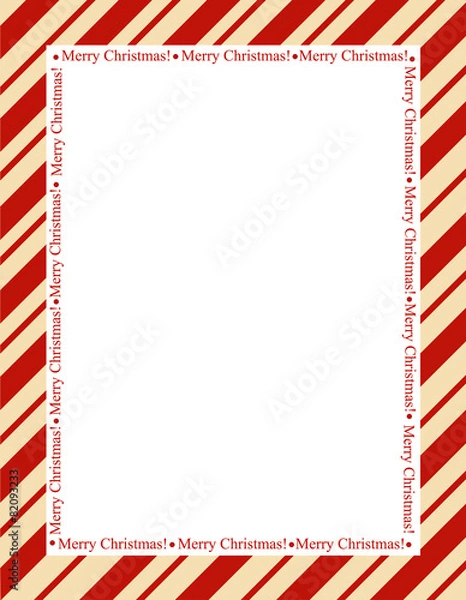 Fototapeta Stripes christmas frame
