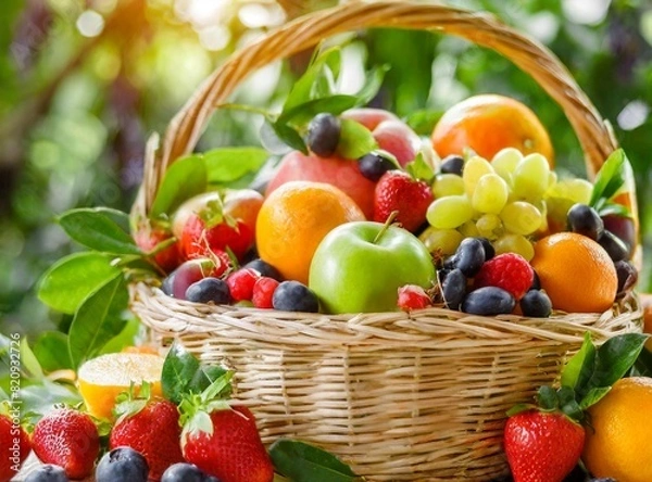 Obraz Basket full of fruits