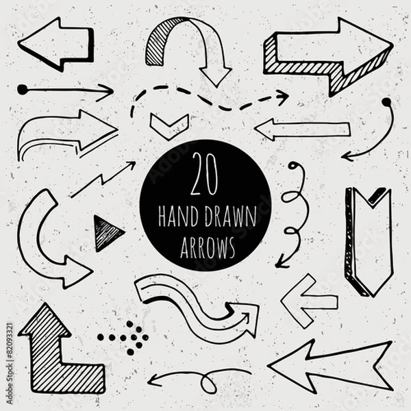 Obraz Hand drawn arrows.