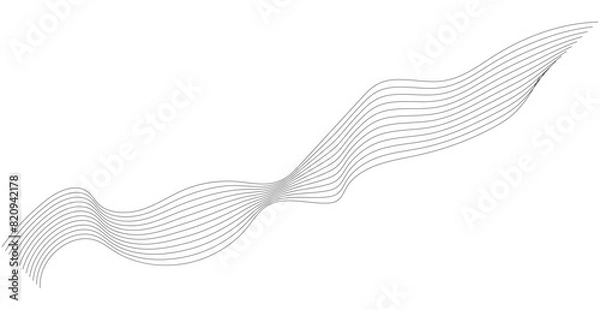 Obraz topographic map for studying, curvy abstract art lines for decoration